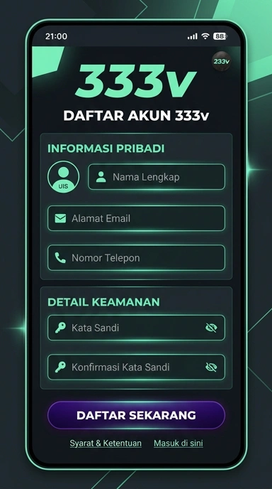 Panduan Registrasi Akun 333v untuk Pengguna Android