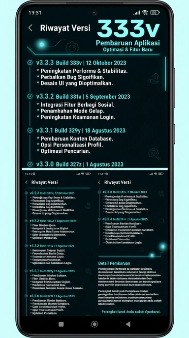 Riwayat Versi 333v untuk Pengguna Android