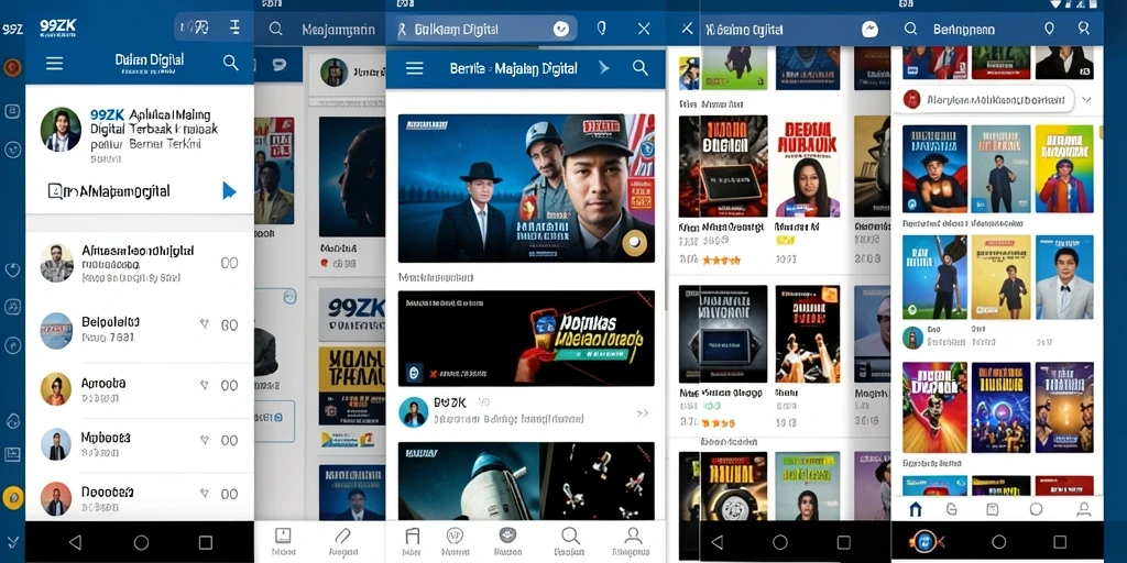 Tampilan antarmuka aplikasi 99ZK yang menarik dan informatif.