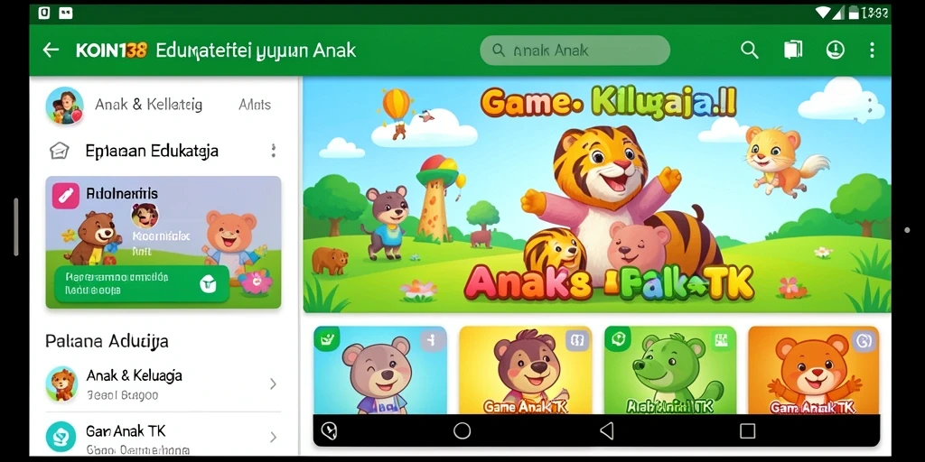 Tampilan antarmuka KOIN138 yang menarik dan edukatif.