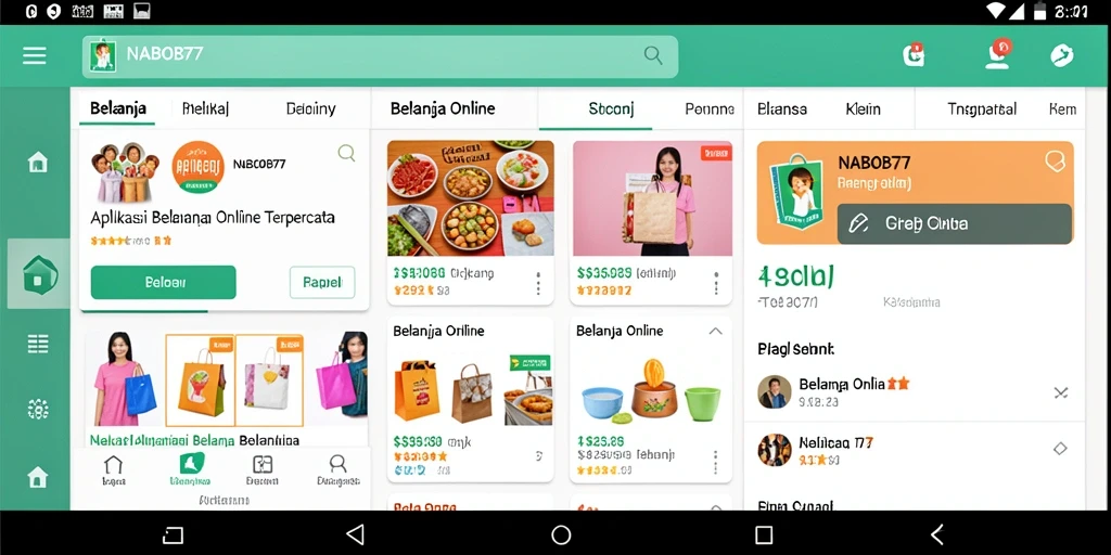 Tampilan antarmuka aplikasi NABOB77 yang user-friendly.