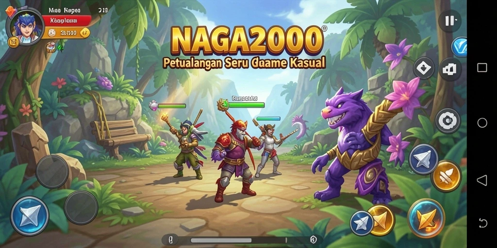 Tampilan antarmuka NAGA2000 yang menarik dan penuh warna.