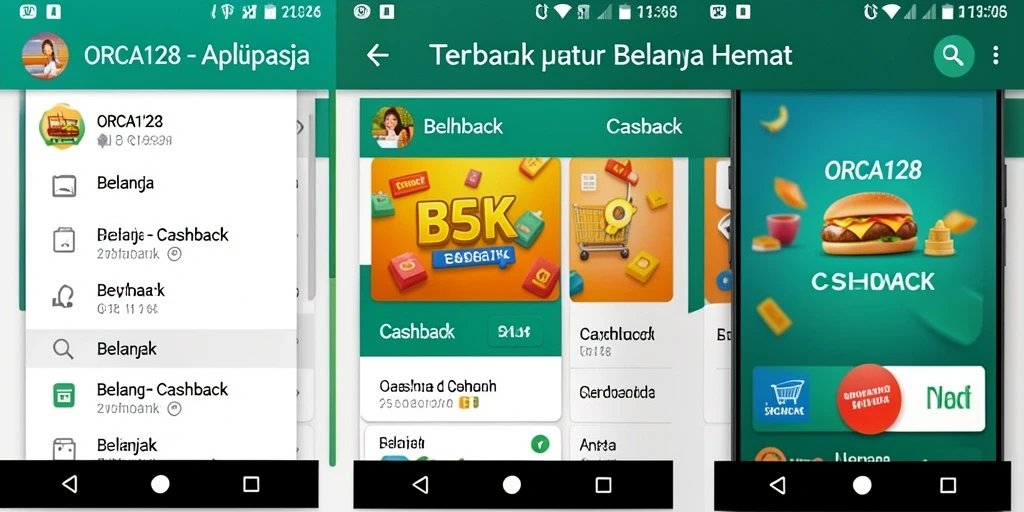 Antarmuka pengguna ORCA128 yang menarik dan intuitif untuk belanja Cashback.