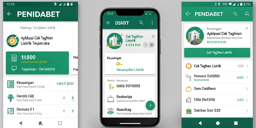 Antarmuka aplikasi PENIDABET untuk cek tagihan listrik yang praktis.