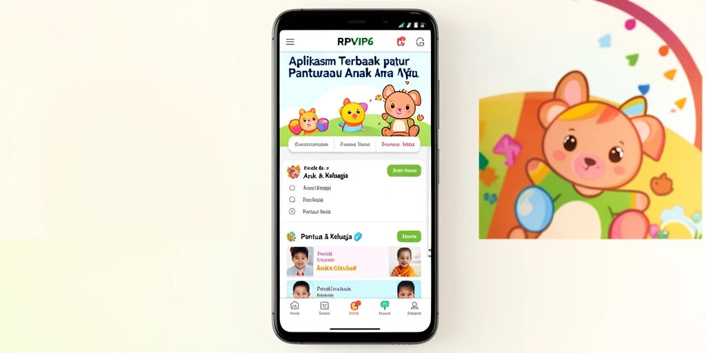 Antarmuka RPVIP6 yang intuitif dan informatif untuk memantau anak.