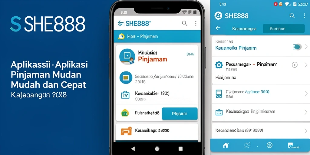 Tampilan antarmuka SHE888 yang intuitif untuk pengajuan pinjaman.