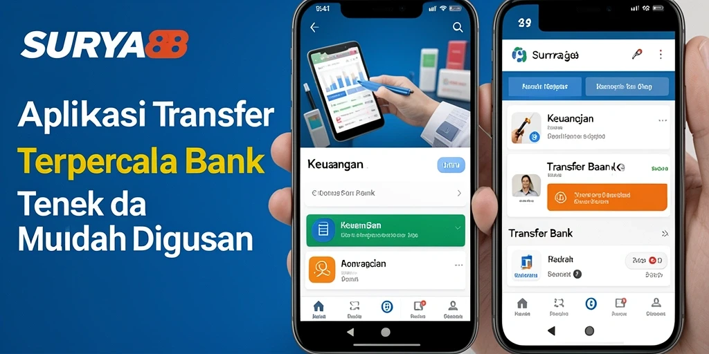 Antarmuka SURYA88 yang memudahkan pengguna melakukan transfer bank.